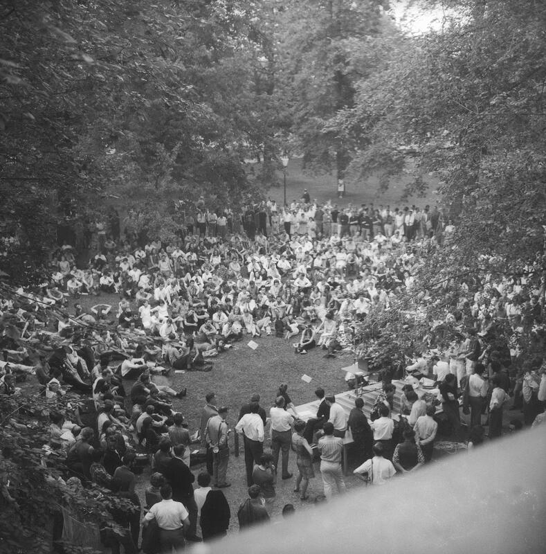 Studenten Teach-in, Petersplatz.