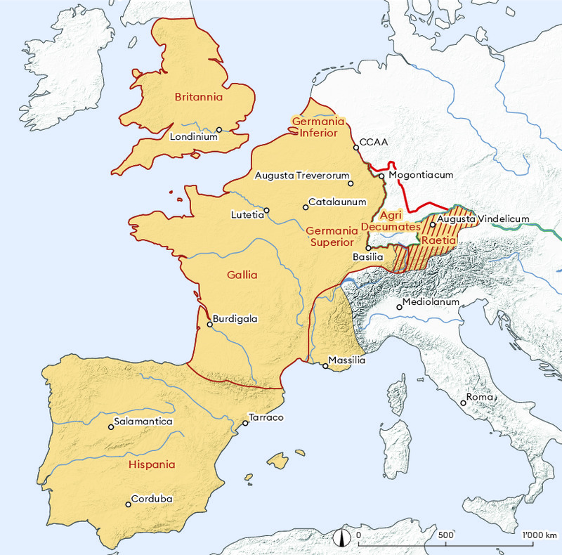 Territoriale Entwicklung des Gallischen Sonderreichs zwischen 260 und 274 n. Chr. Im Sommer 260 n. Chr. rebellierten Soldaten gegen Kaiser Gallienus und erhoben ihren General Postumus zum Gegenkaiser. Das Gallische Sonderreich erstreckte sich anfangs von Spanien bis zu den Britischen Inseln. Nur vierzehn Jahre später besiegte Kaiser Aurelian die Usurpatoren und behauptete die Macht Roms.